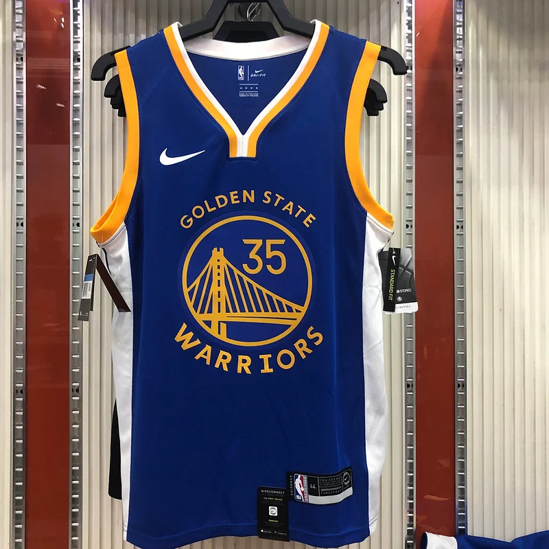 2020 Season Golden State Warriors V-neck blue #35 Durant