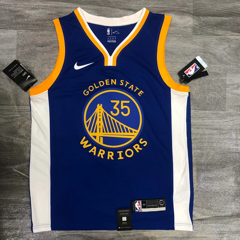 2020 Season Golden State Warriors V-neck blue #35 Durant