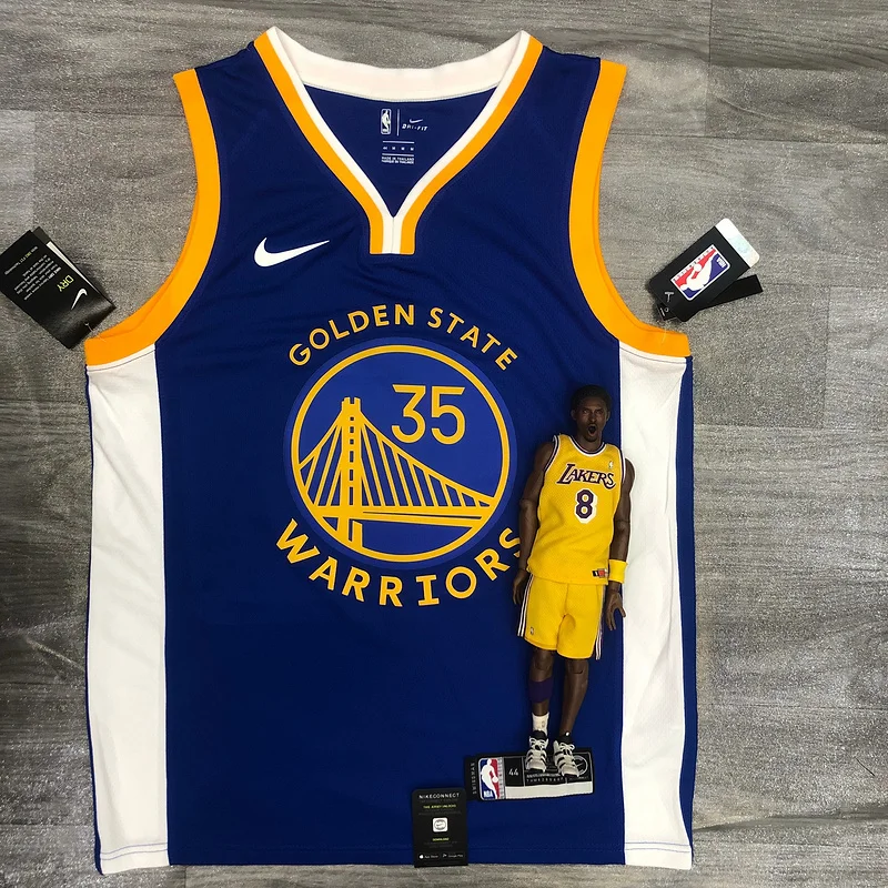 2020 Season Golden State Warriors V-neck blue #35 Durant