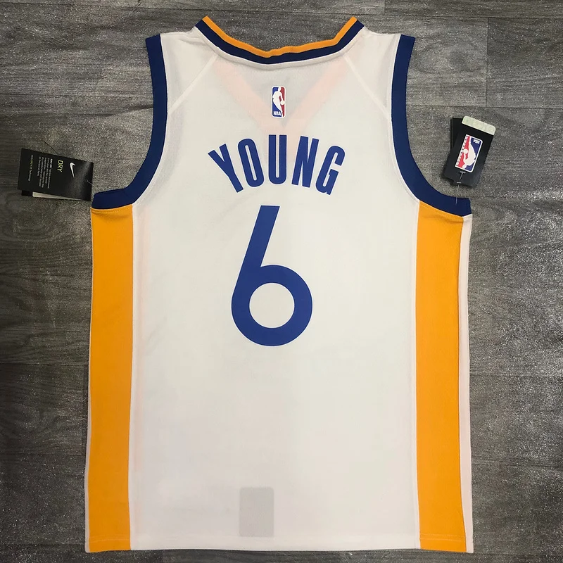 2020 Season Golden State Warriors V-neck White #6 Nick Young