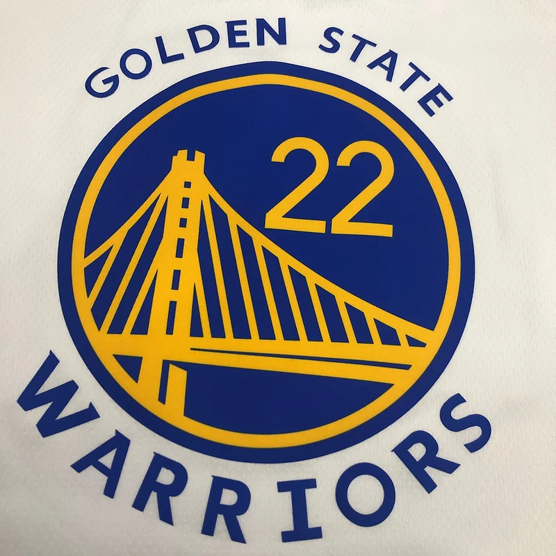 2020 Season Golden State Warriors V-neck White #22 Wiggins