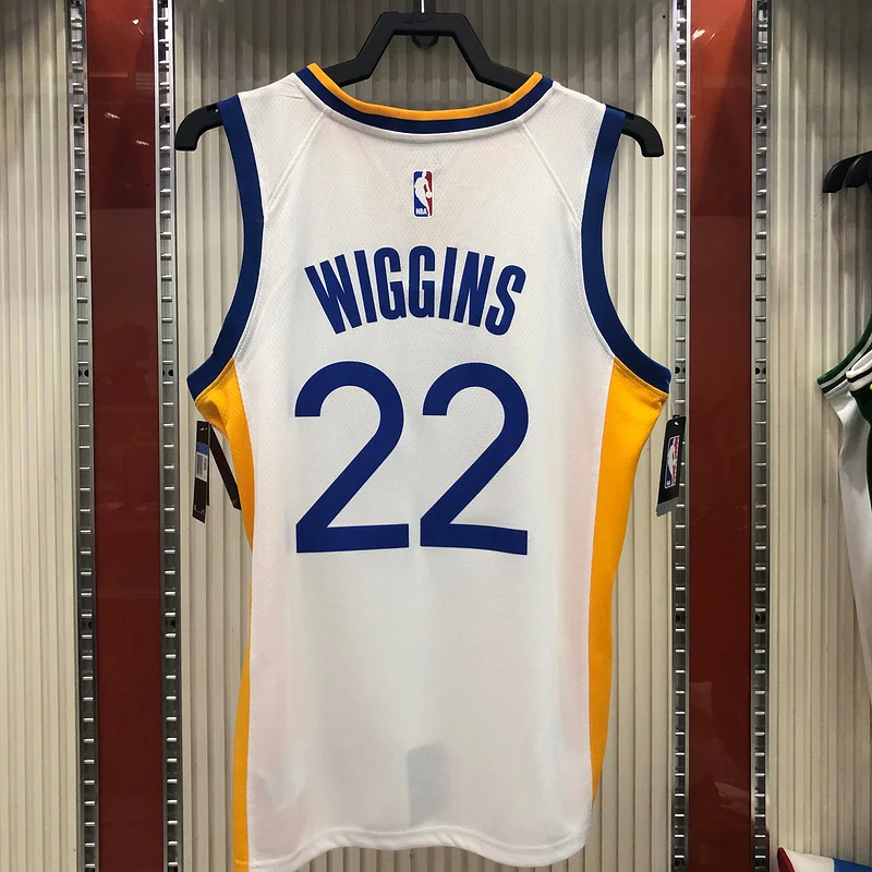 2020 Season Golden State Warriors V-neck White #22 Wiggins