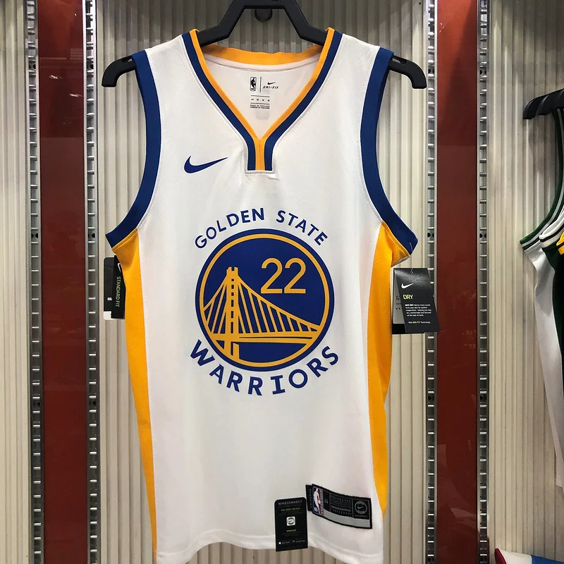 2020 Season Golden State Warriors V-neck White #22 Wiggins