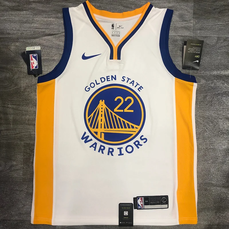 2020 Season Golden State Warriors V-neck White #22 Wiggins