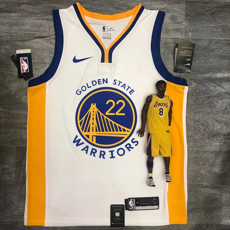 2020 Season Golden State Warriors V-neck White #22 Wiggins