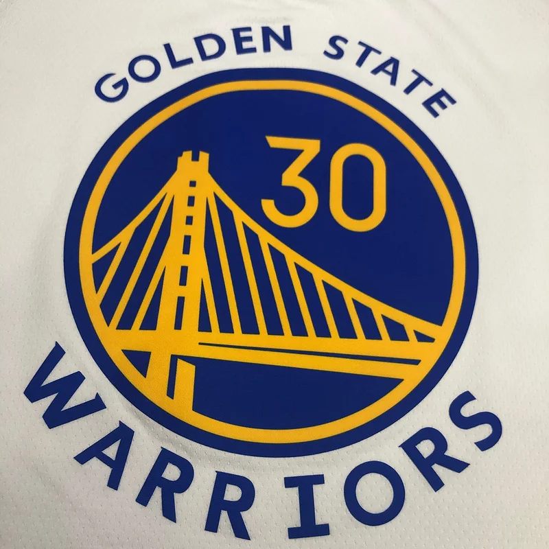 2020 Season Golden State Warriors V-neck White #30 Curry