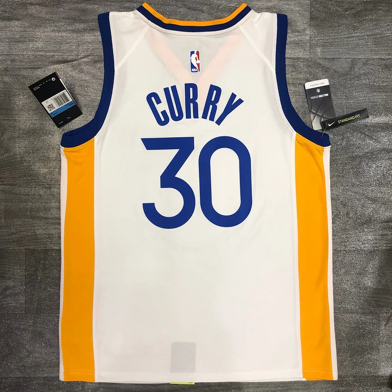 2020 Season Golden State Warriors V-neck White #30 Curry