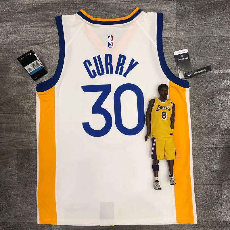 2020 Season Golden State Warriors V-neck White #30 Curry