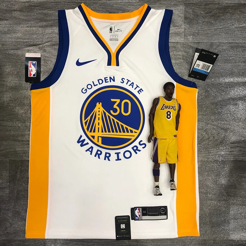 2020 Season Golden State Warriors V-neck White #30 Curry