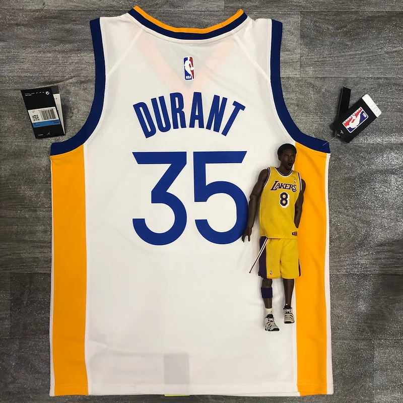 2020 Season Golden State Warriors V-neck White #35 Durant