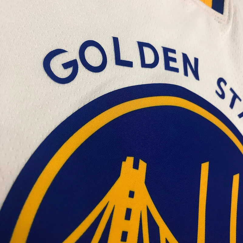 2020 Season Golden State Warriors V-neck White #11 Thompson