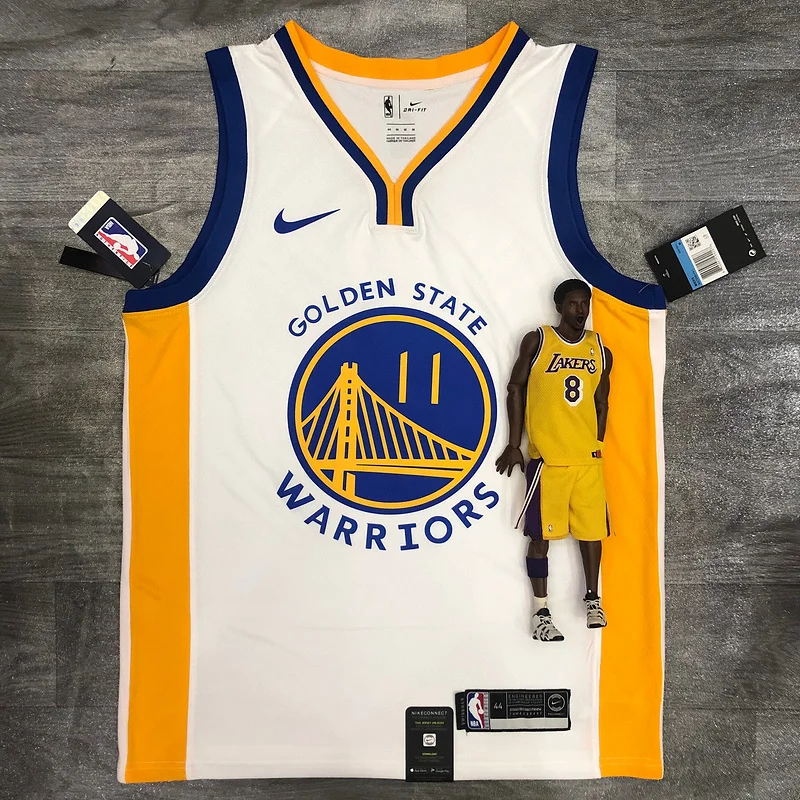 2020 Season Golden State Warriors V-neck White #11 Thompson