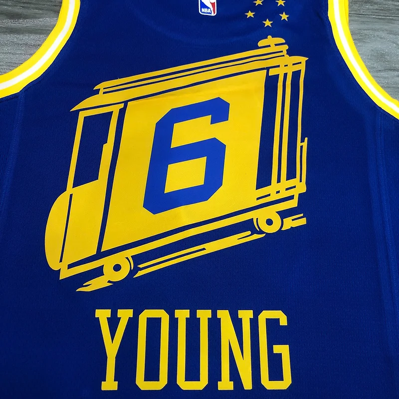 2021 Season Golden State Warriors Tram version blue #6 Nick Young