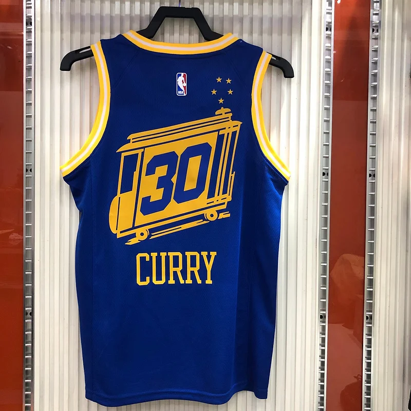 2021 Season Golden State Warriors Tram version blue #30 Curry