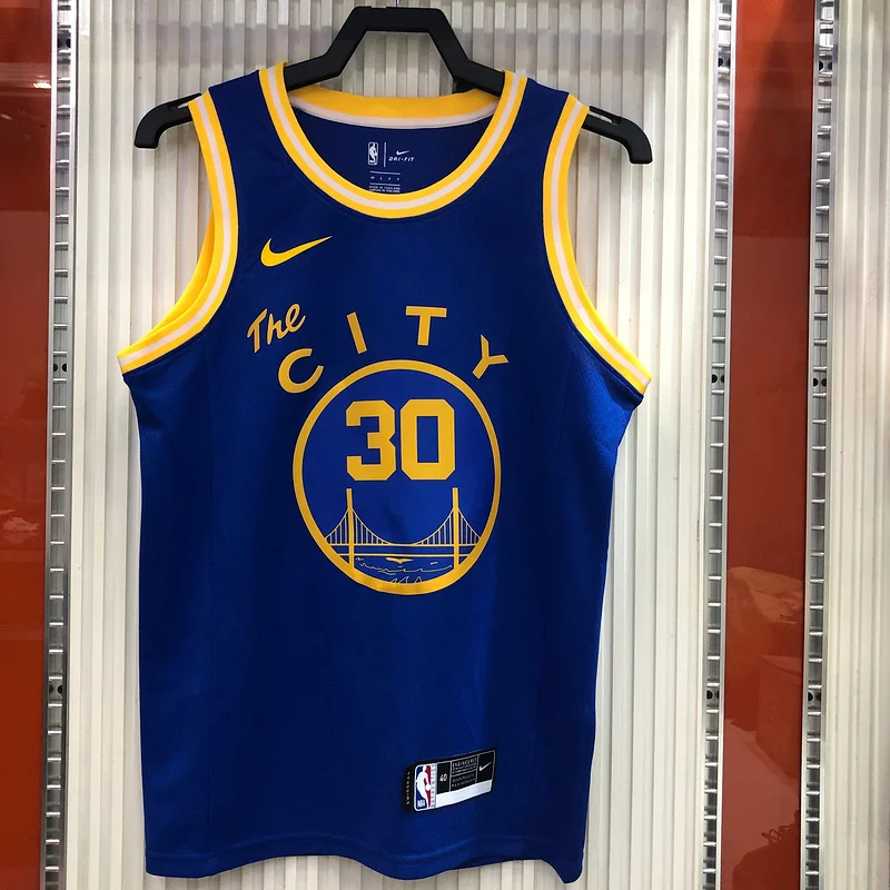 2021 Season Golden State Warriors Tram version blue #30 Curry