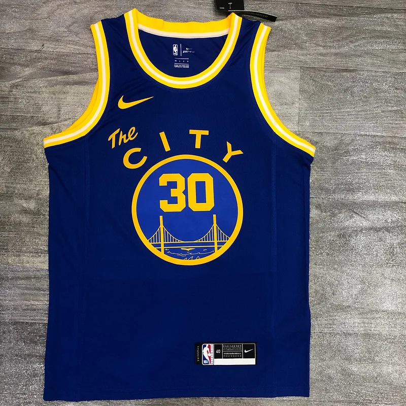 2021 Season Golden State Warriors Tram version blue #30 Curry