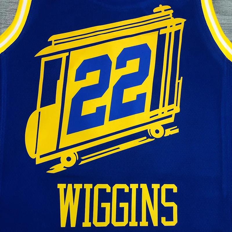 2021 Season Golden State Warriors Tram version blue #22 Wiggins