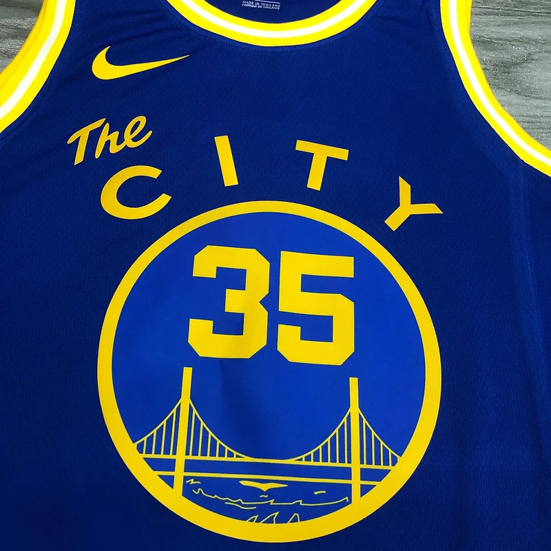 2021 Season Golden State Warriors Tram version blue #35 Durant