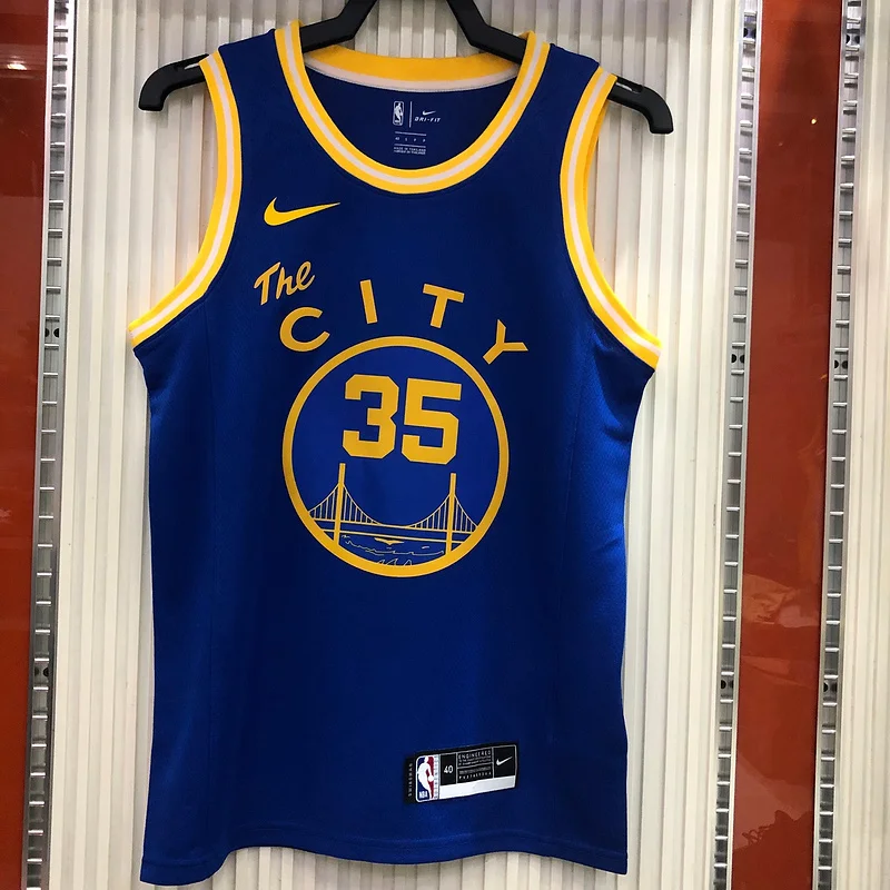 2021 Season Golden State Warriors Tram version blue #35 Durant