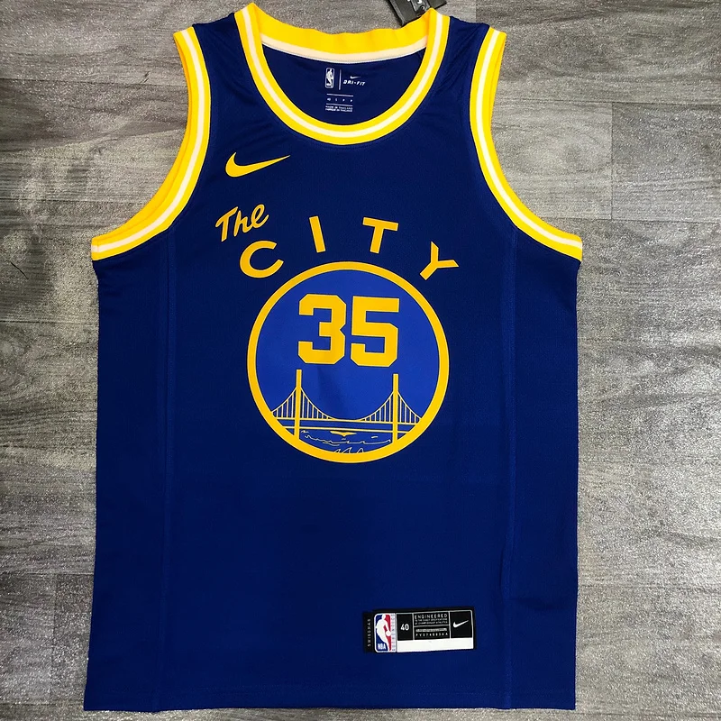 2021 Season Golden State Warriors Tram version blue #35 Durant