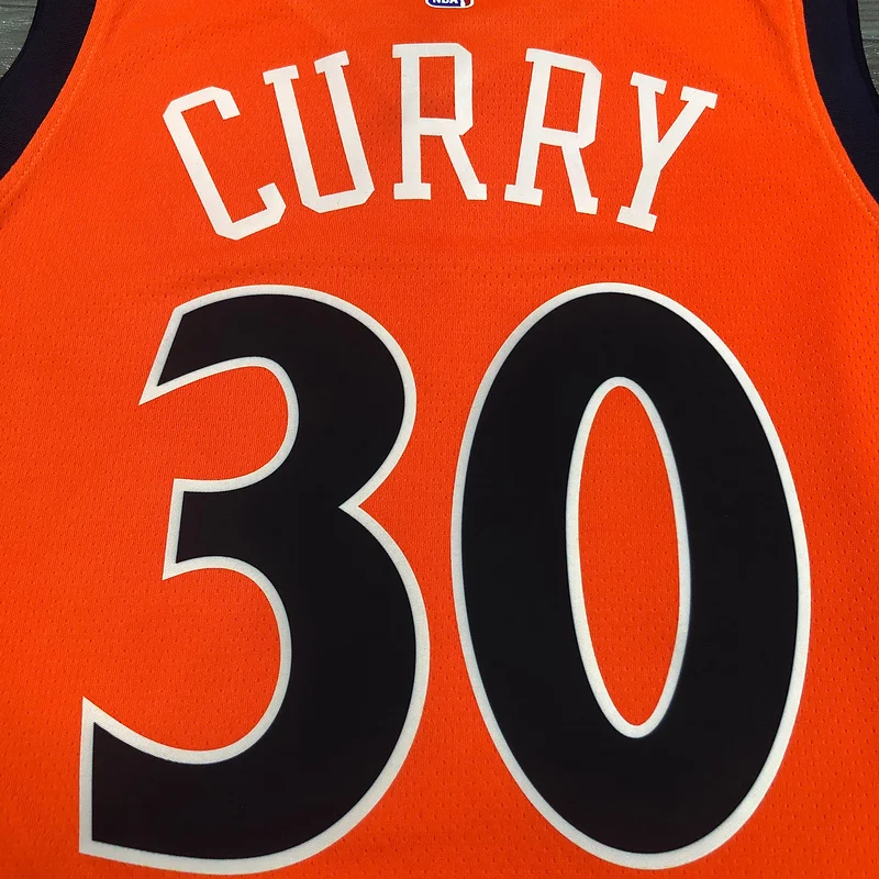 Golden State Warriors rookie orange color #30 Curry