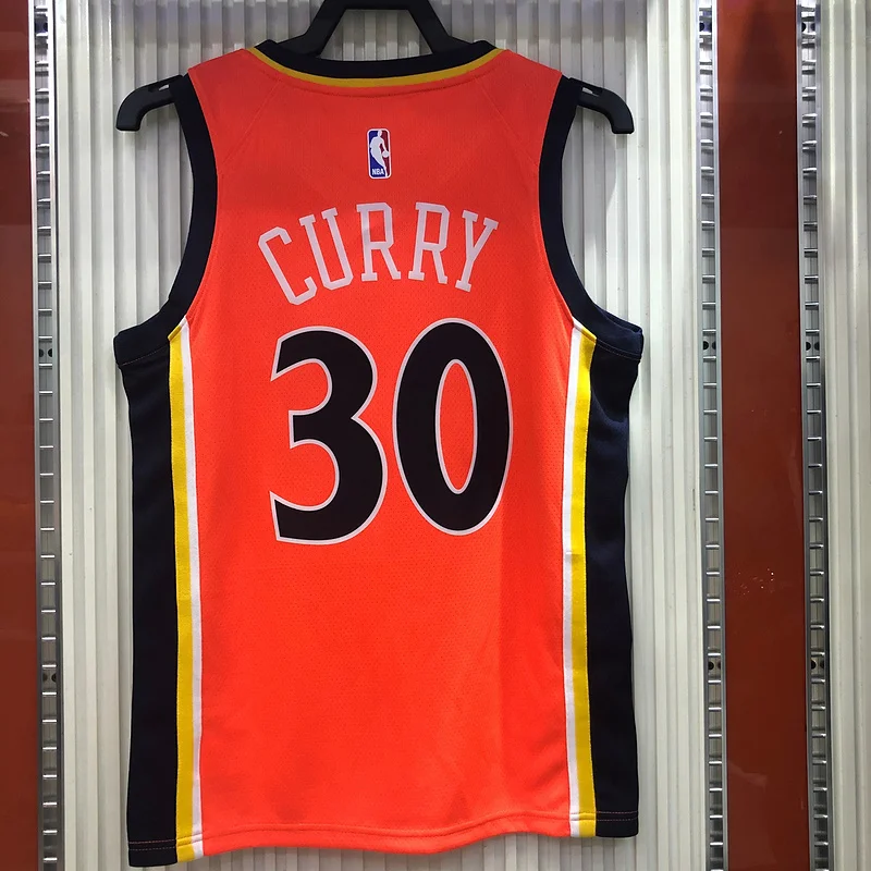 Golden State Warriors rookie orange color #30 Curry