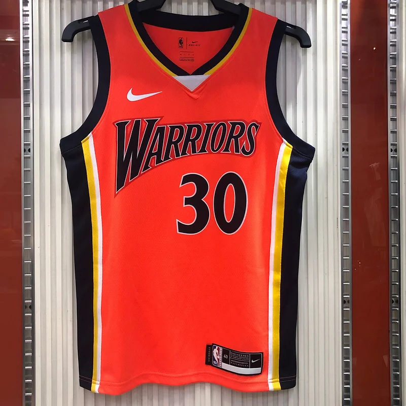 Golden State Warriors rookie orange color #30 Curry