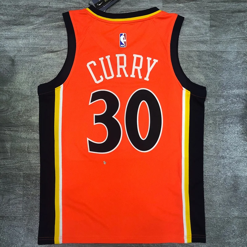 Golden State Warriors rookie orange color #30 Curry