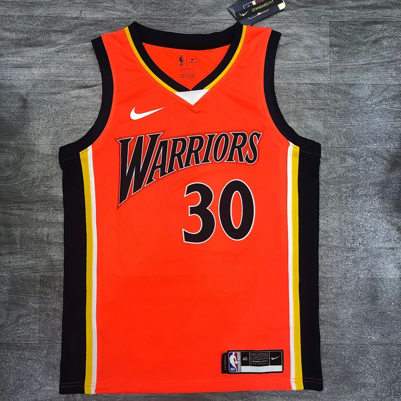 Golden State Warriors rookie orange color #30 Curry