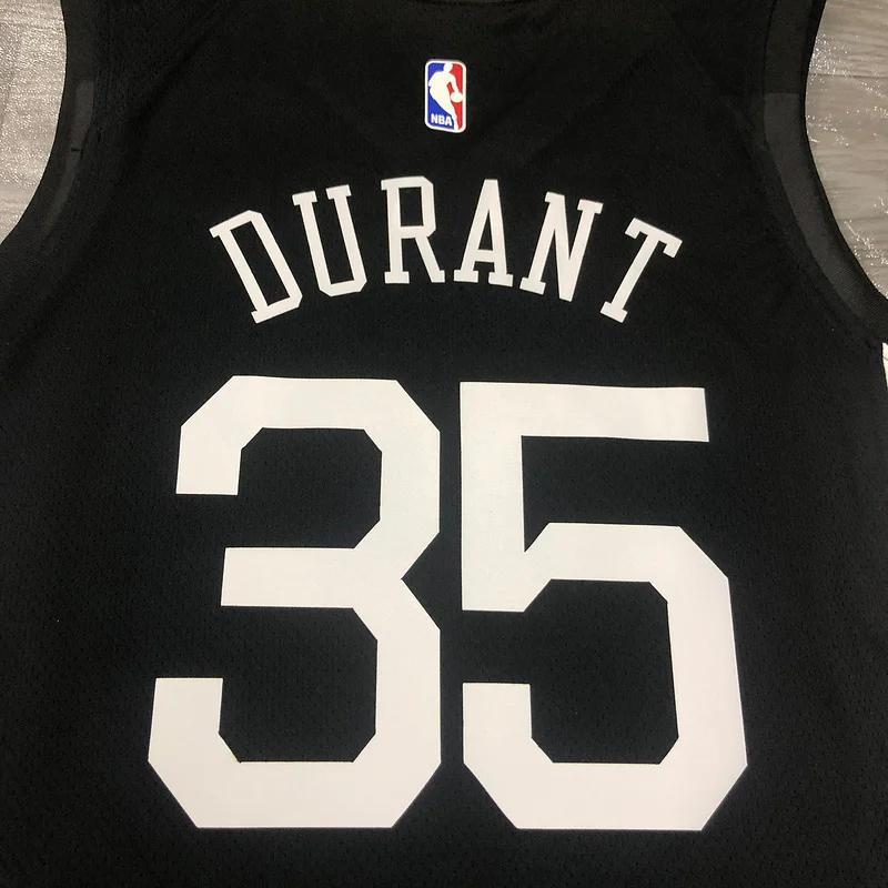 2019 Season Golden State Warriors black V-neck City version #35 Durant