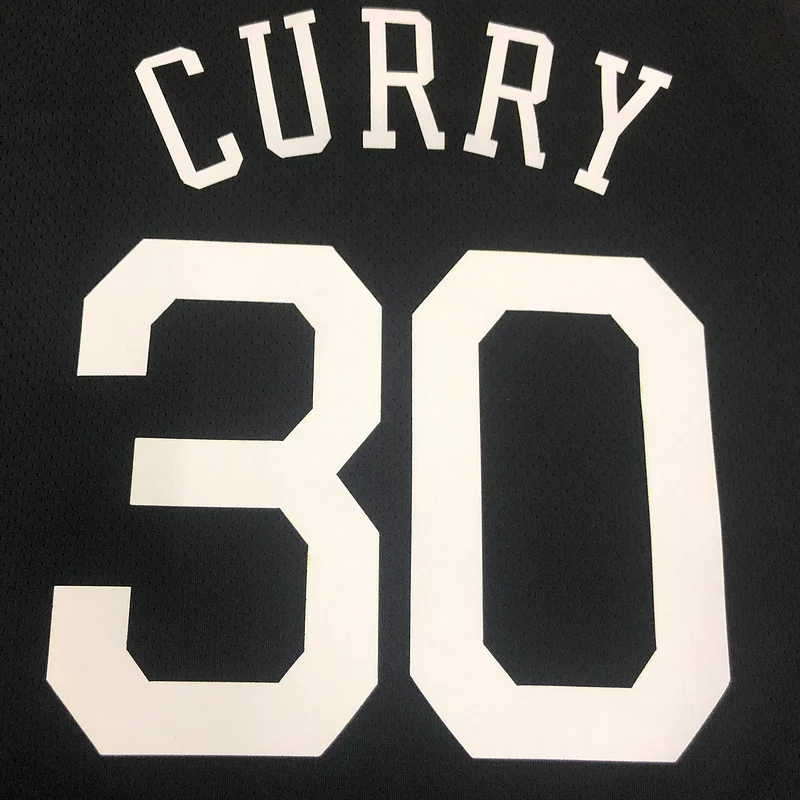 2019 Season Golden State Warriors black V-neck City version #30 Curry