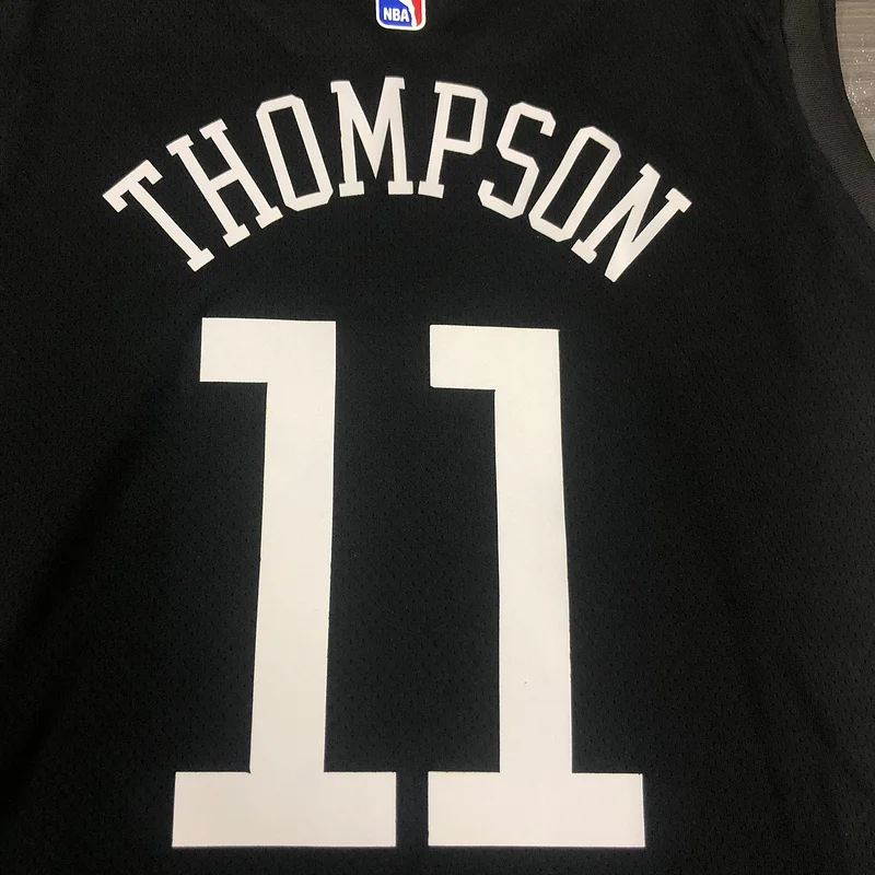 2019 Season Golden State Warriors black V-neck City version #11 Thompson