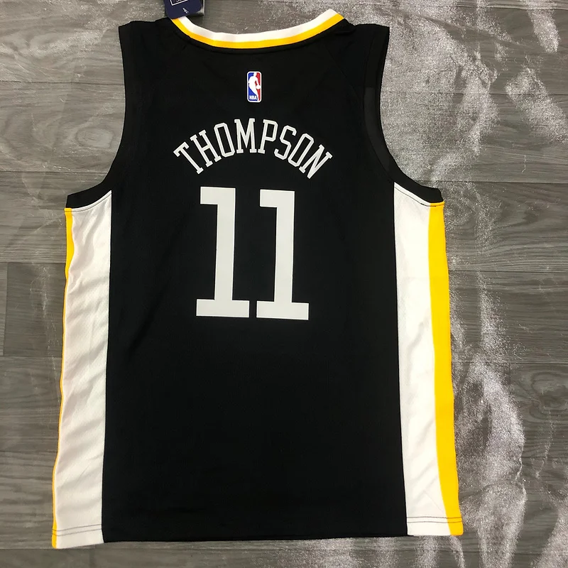 2019 Season Golden State Warriors black V-neck City version #11 Thompson