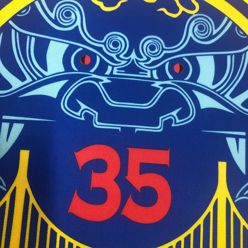 2018 Season Golden State Warriors Chinese dragon robe #35 Durant