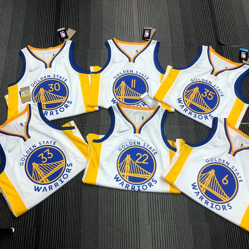 75th anniversary Golden State Warriors White #11 Thompson