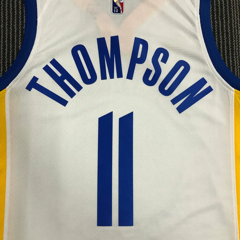 75th anniversary Golden State Warriors White #11 Thompson