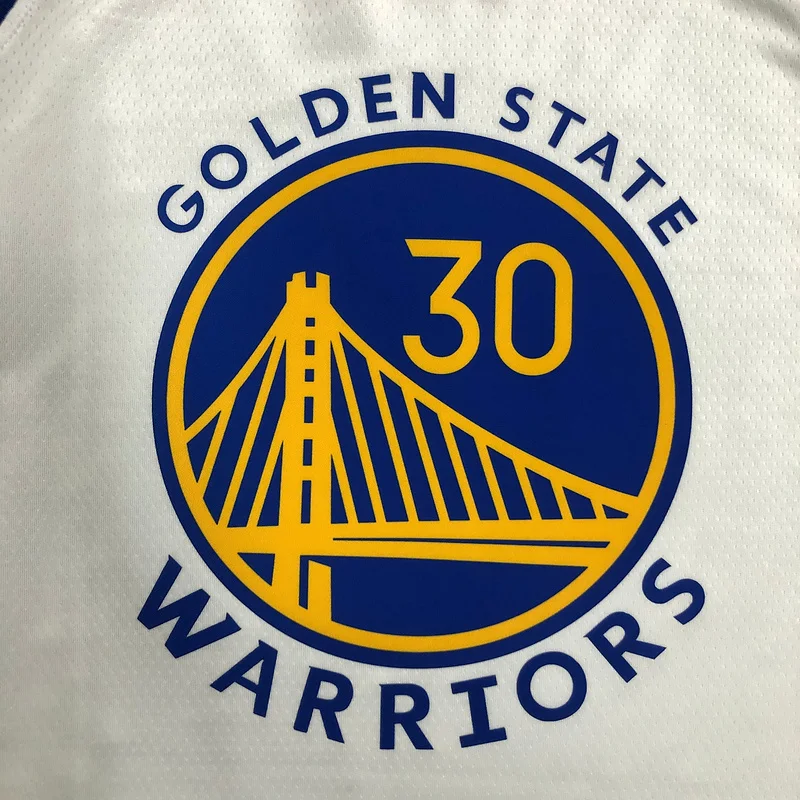 75th anniversary Golden State Warriors White #30 Curry