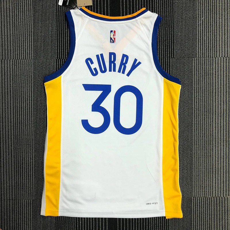 75th anniversary Golden State Warriors White #30 Curry