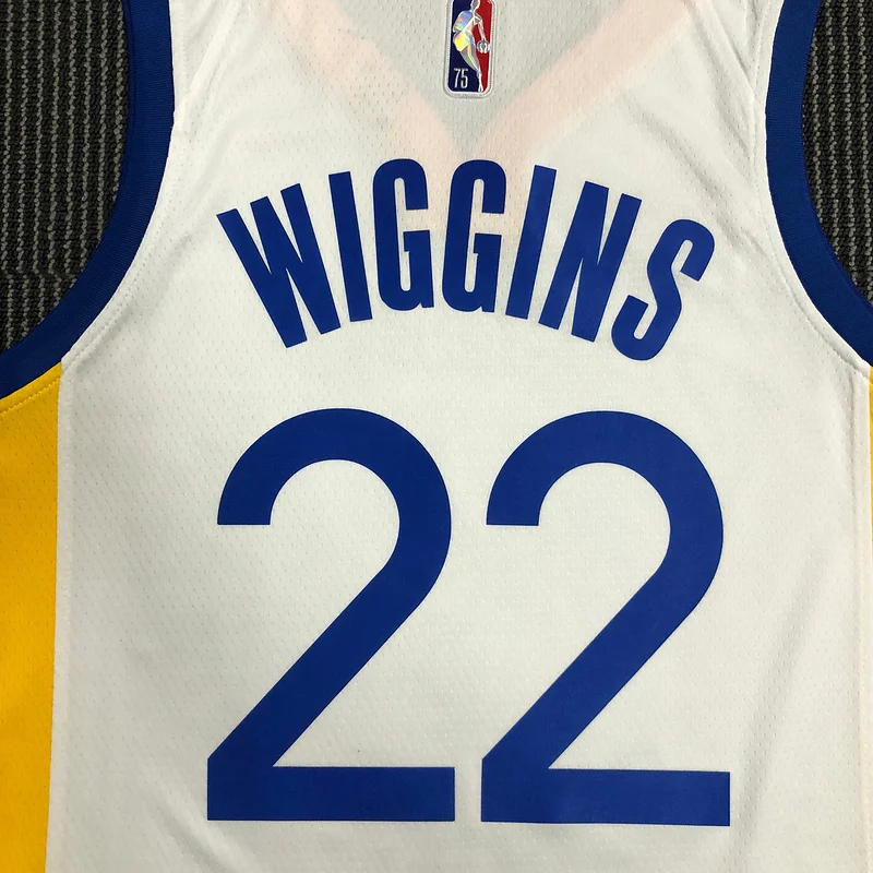 75th anniversary Golden State Warriors White #22 Wiggins