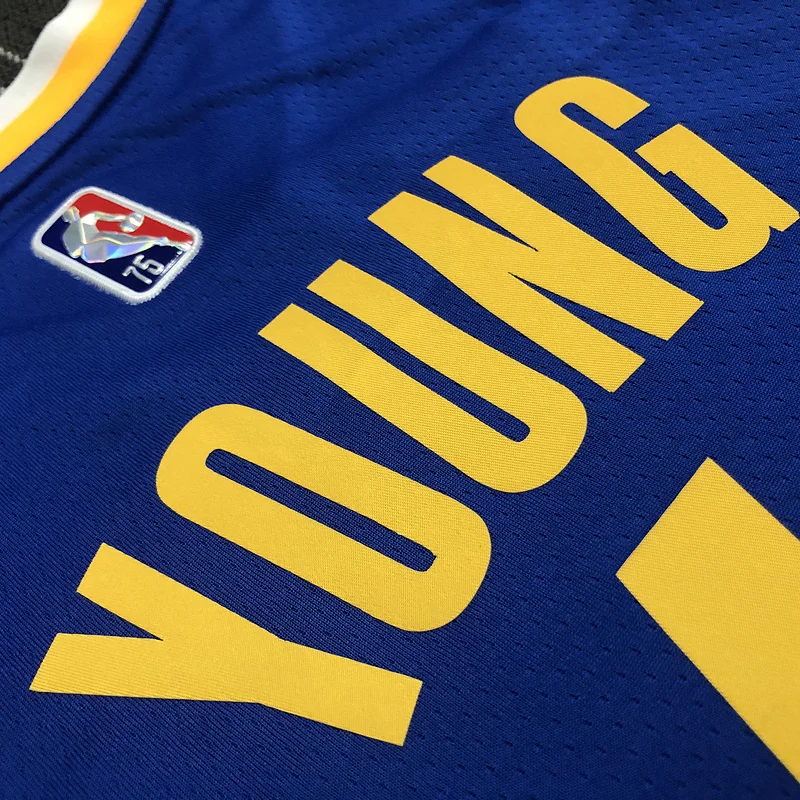 75th anniversary Golden State Warriors V-neck blue #6 Nick Young