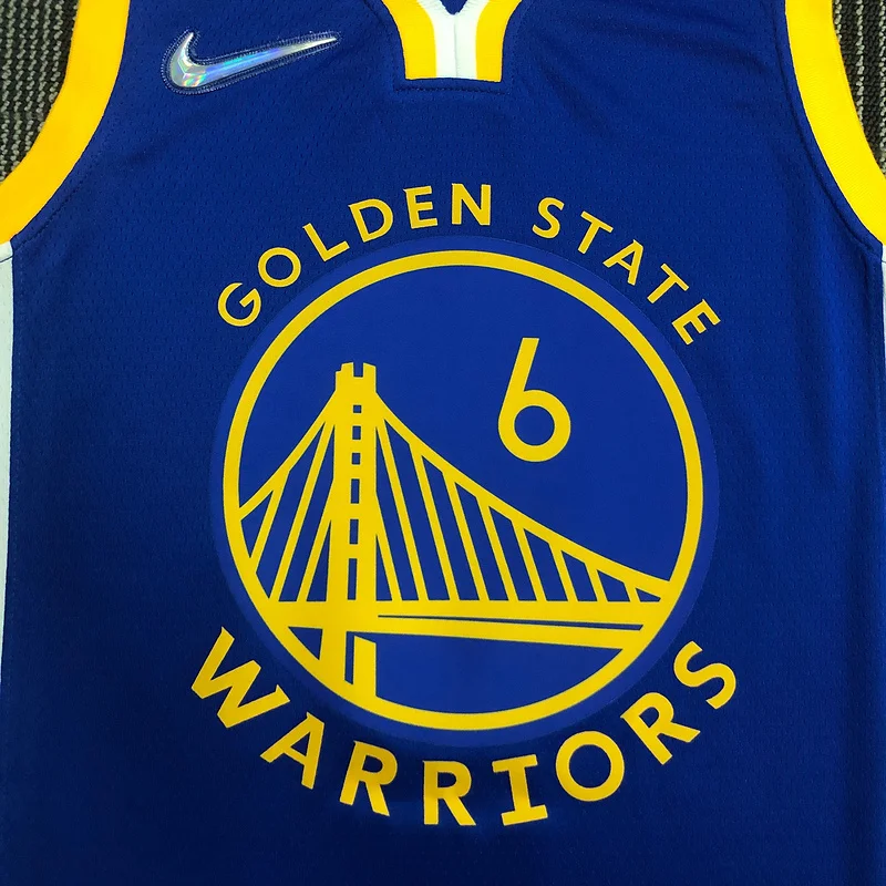 75th anniversary Golden State Warriors V-neck blue #6 Nick Young