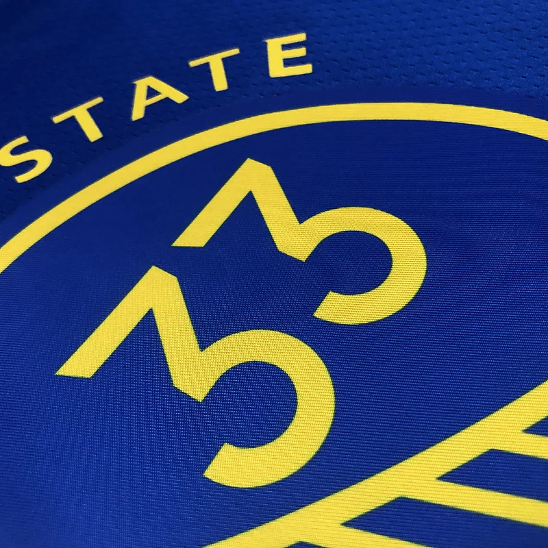 75th anniversary Golden State Warriors V-neck blue #33 Wiseman