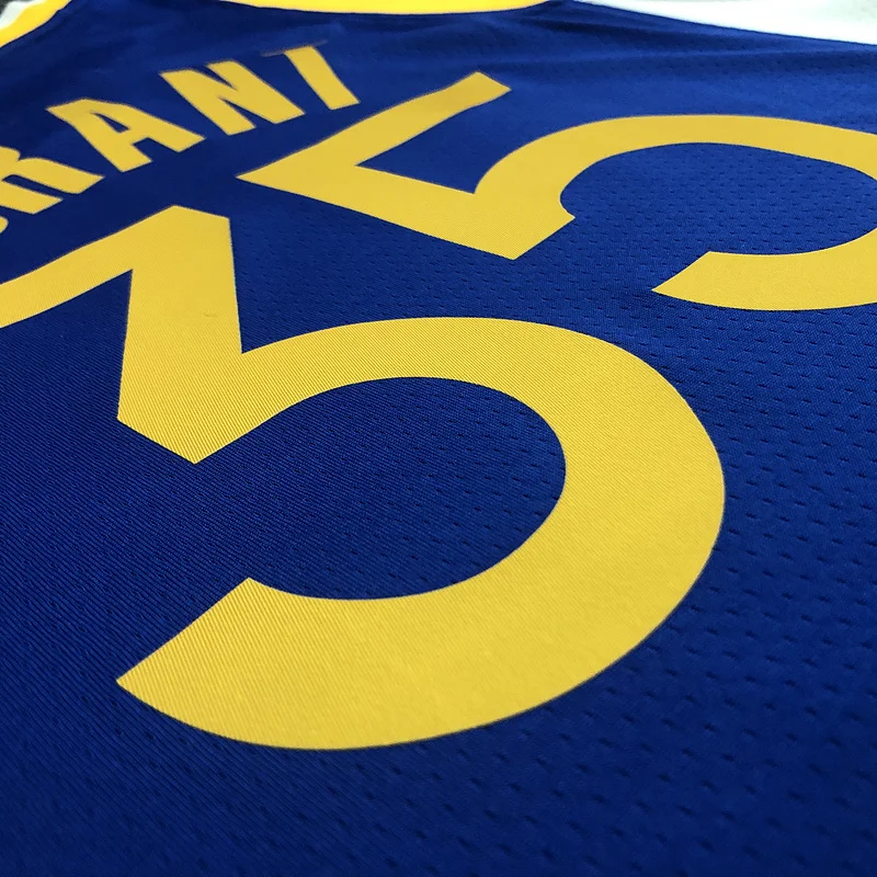 75th anniversary Golden State Warriors V-neck blue #35 Durant