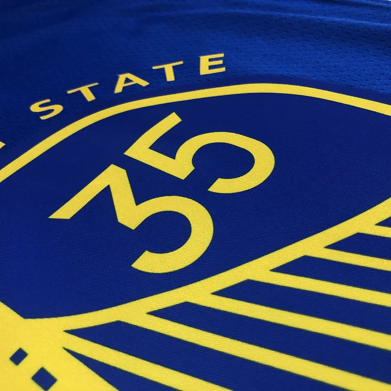 75th anniversary Golden State Warriors V-neck blue #35 Durant