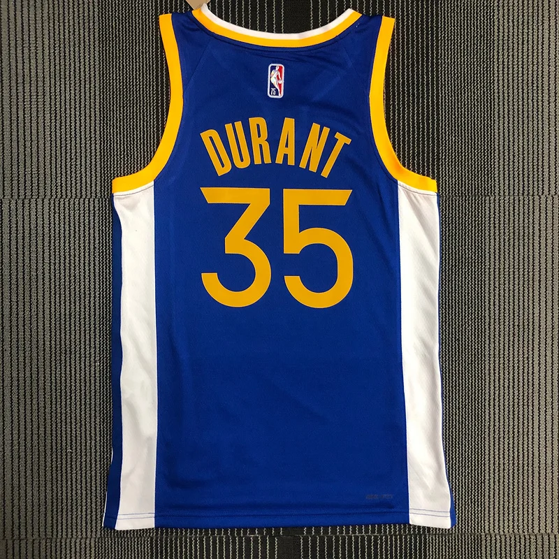 75th anniversary Golden State Warriors V-neck blue #35 Durant