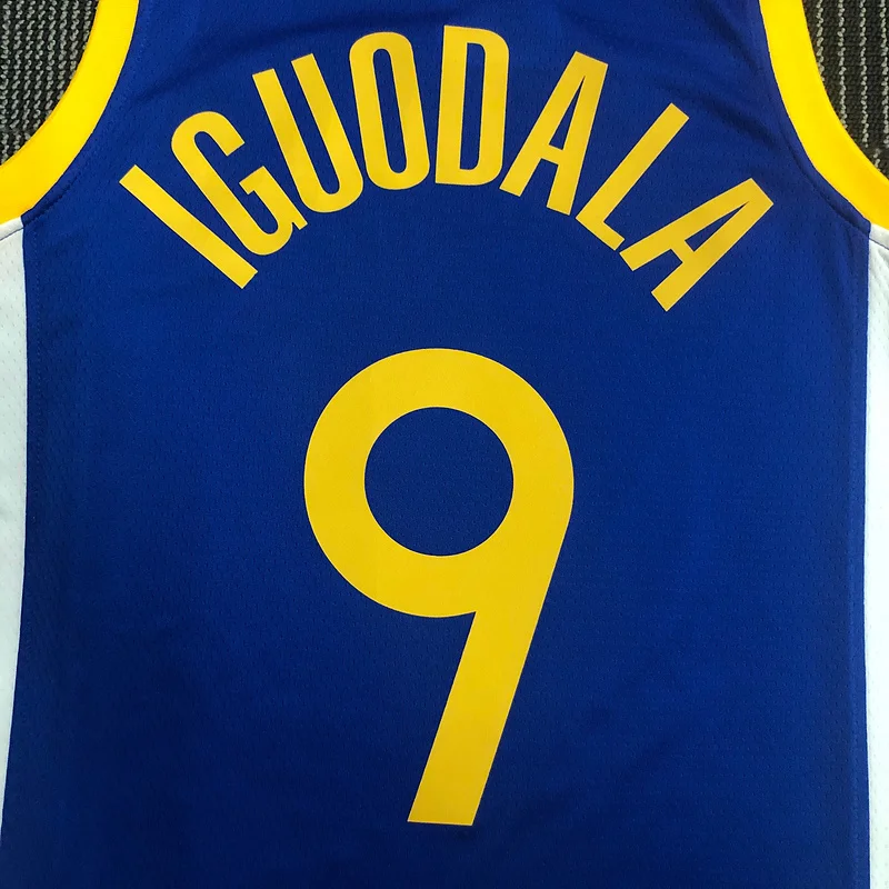 75th anniversary Golden State Warriors V-neck blue #9 Iguodala