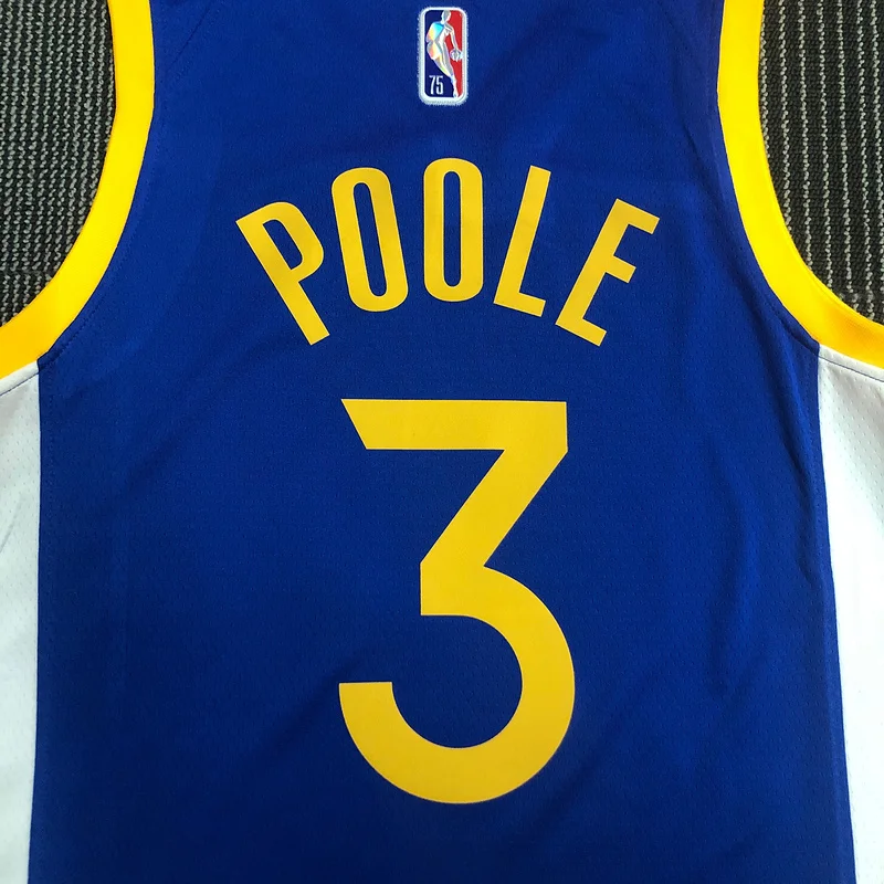 75th anniversary Golden State Warriors V-neck blue #3 Paul