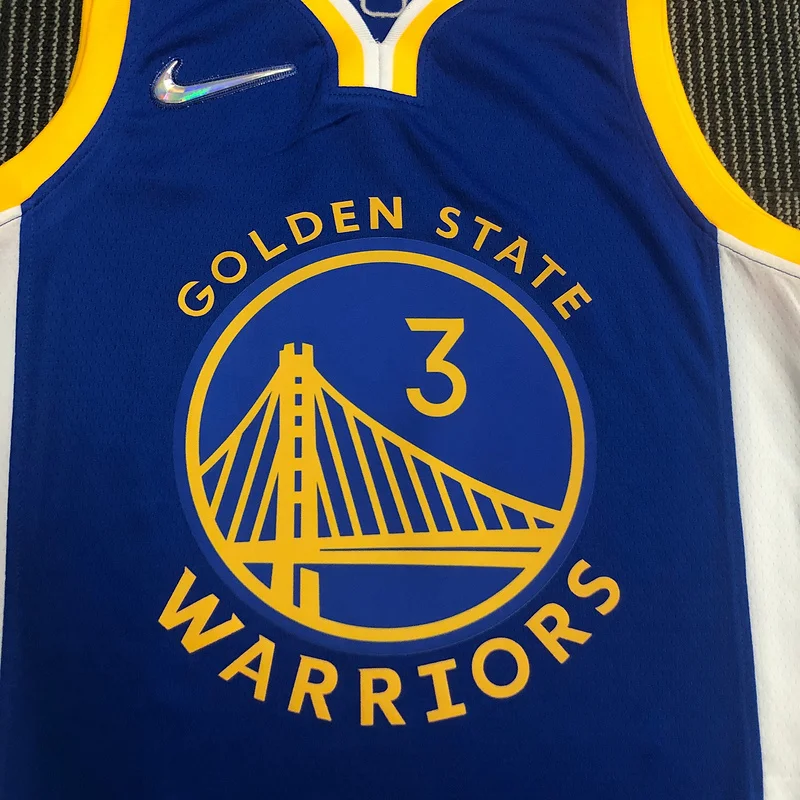 75th anniversary Golden State Warriors V-neck blue #3 Paul