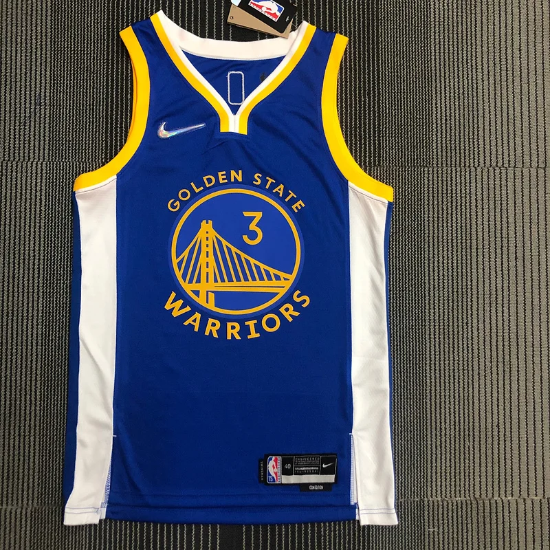 75th anniversary Golden State Warriors V-neck blue #3 Paul