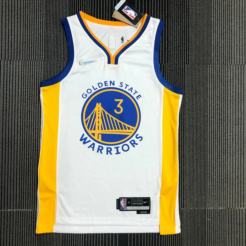 75th anniversary Golden State Warriors V-neck White #3 Paul